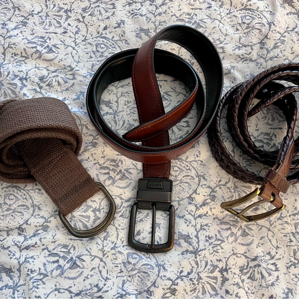 Men's Belts 50-51” set of 3